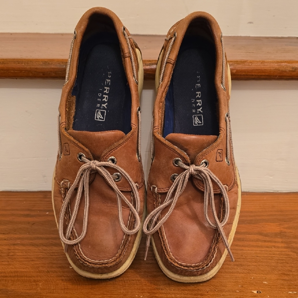 Sperry Topsiders Men's Tan Leather Boat Shoes